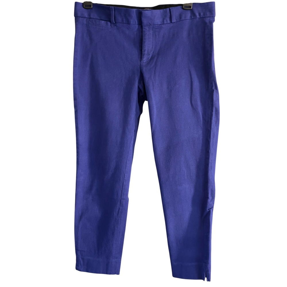 Banana Republic Sloan Ankle Pants Women's Size 8P Purple Stretch Trousers